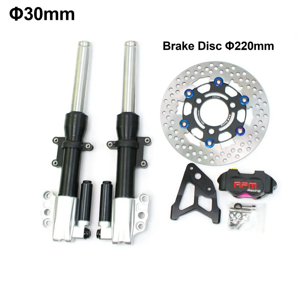 

Гидравлическая передняя вилка для мотоцикла φ 30 мм, амортизирующий тормозной суппорт для Yamaha BWS RSZ JOG Gy6, Электрический скутер, мотоцикл