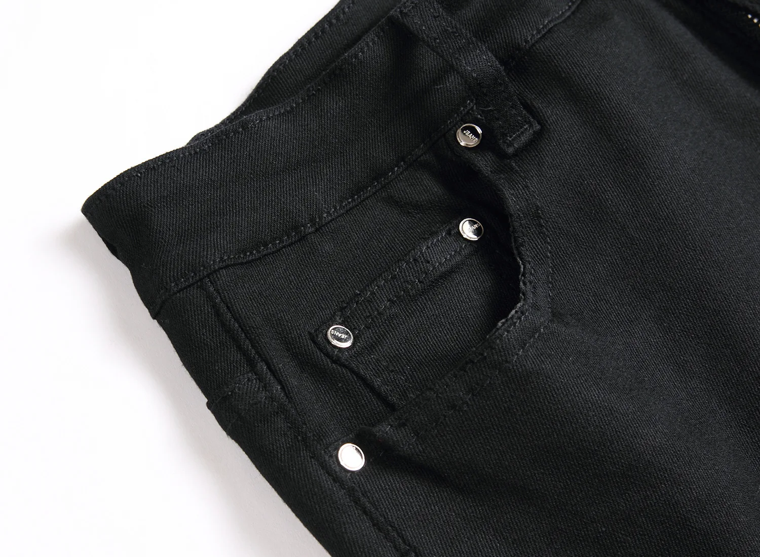 Мужские джинсы на все сезоны черные облегающие эластичные брюки со средней