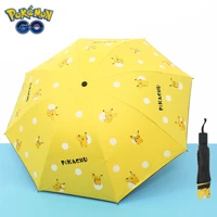 pokemon pikachu automatic umbrella folding sun rain or shine dual use umbrella men women sunshade sun protection uv protection