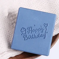 happy birthday handmade resin soap stamp mold mini diy natural soap patterns acrylic chapters