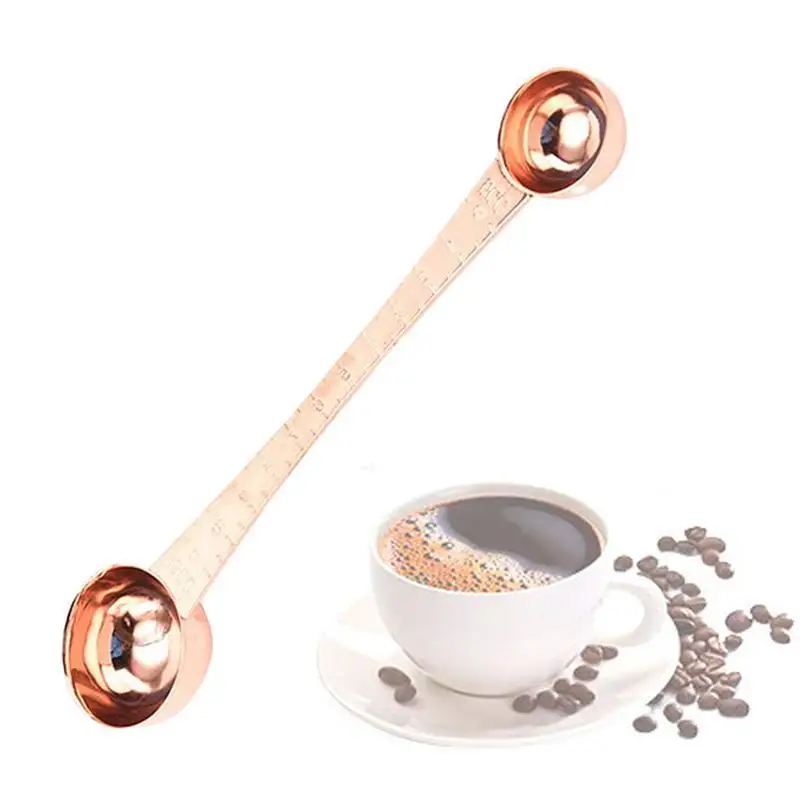 

Dual Side Ruler Measuring Spoons Stainless Steel 1 Teaspoon 1 Tablespoon Protein Powder Scoop Coffee Measuring Spoons
