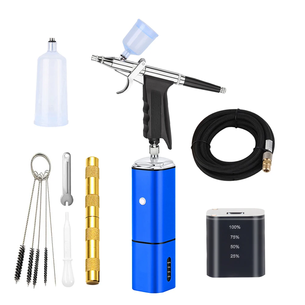 Новый дизайн профессиональный беспроводной аэрограф и компрессор комплект