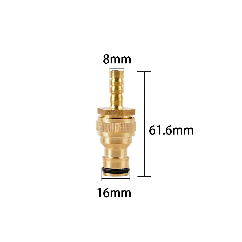 

Латунный штуцер для шланга, ID:6-25 мм, Quick