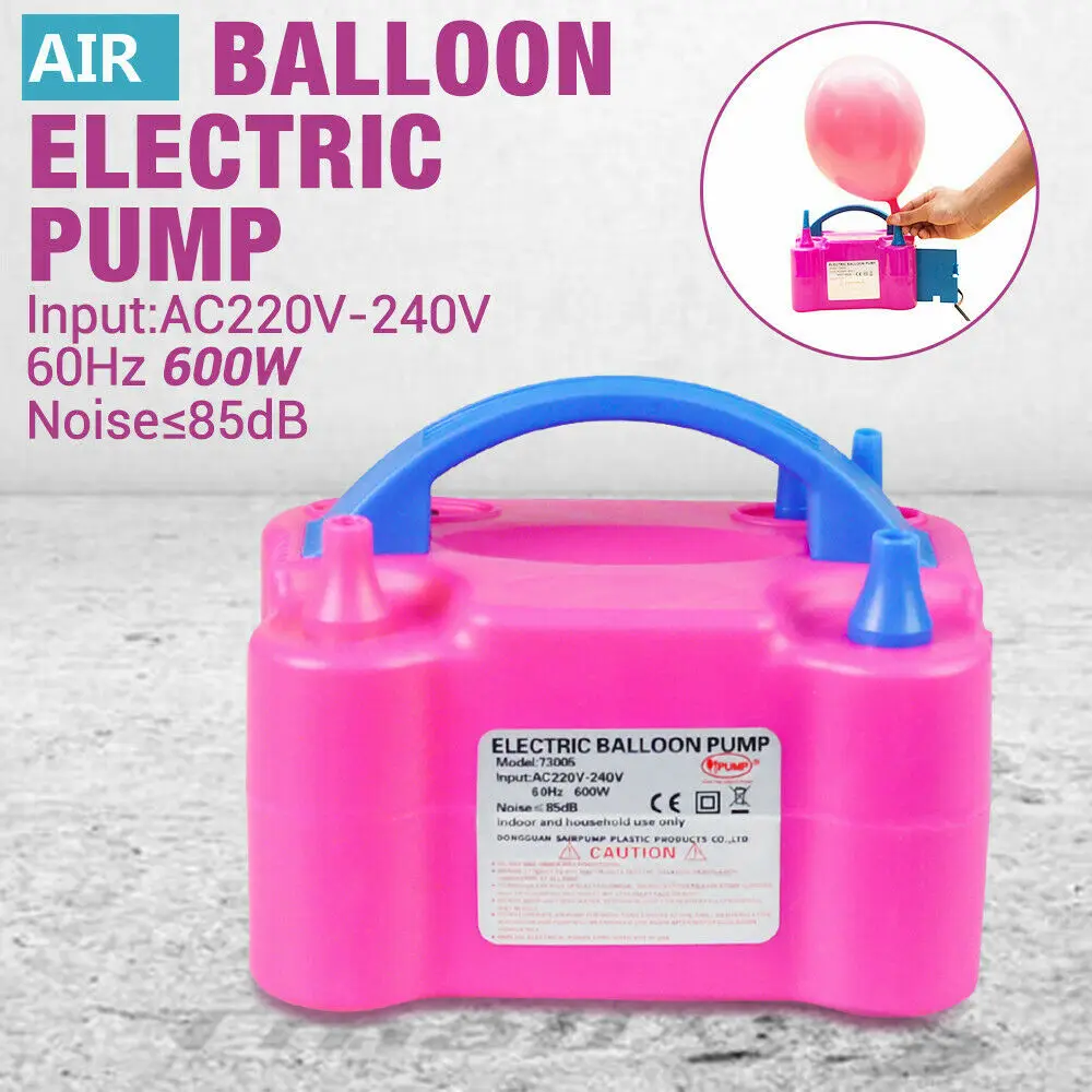 

EU Plug High Voltage Double Hole Inflatable Electric Balloon Pump Electric Air Balls PumpInflator Pump Portable Air Blower