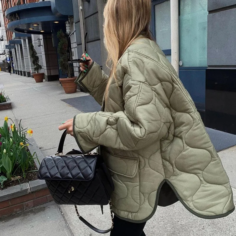 Women Thicken Warm Parka Coat Women's Winter Bread Coats O Neck Outwear Loose Oversized Padded Woman Pocket Jackets