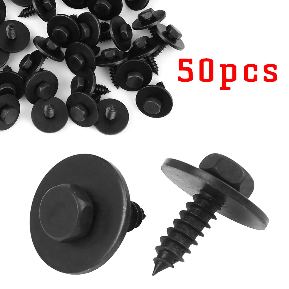 

50pcs Screw Bolt Retainer Fender Liner Under Cover Screw For BMW 07147129160 Bumper Fender Liner Retainer Fastener Rivet Screws