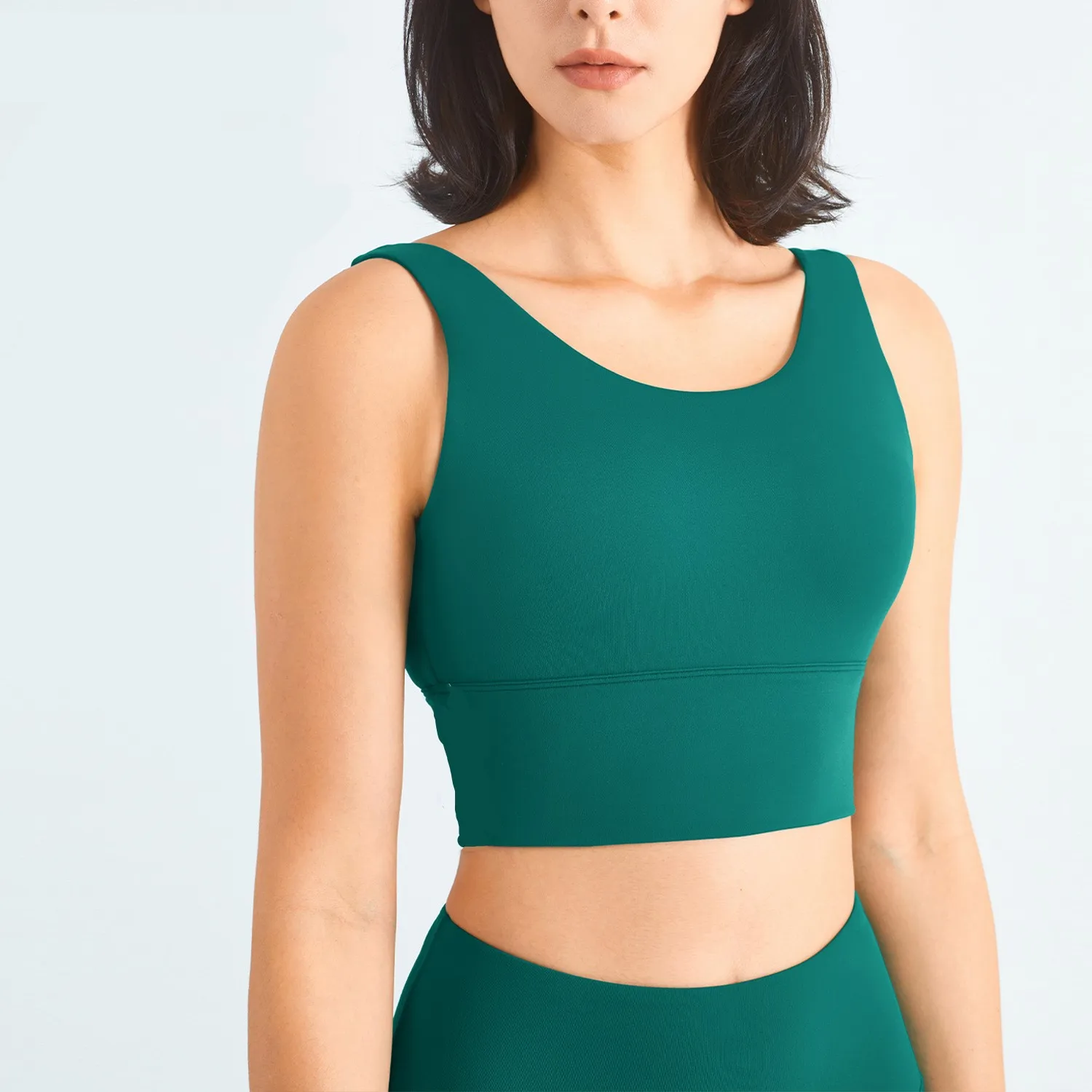 Женское нижнее белье для йоги мягкие кроп-топы с глубоким V-образным вырезом на