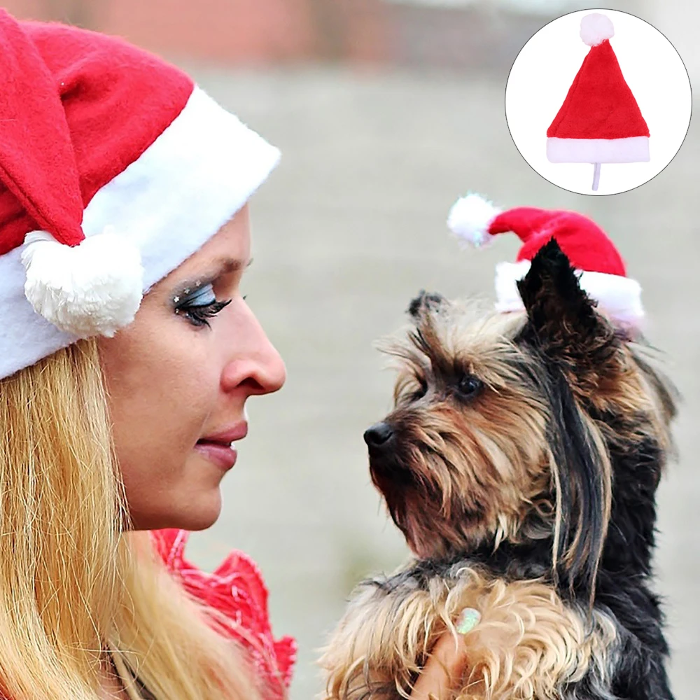 

Merry Christmas Pet Hat Dog Cat Puppy Santa Claus Caps Headwear Xmas New Year Party Headpiece Dog Cosplay Accessories