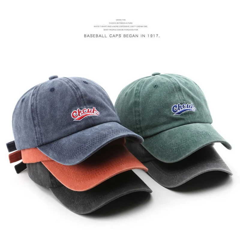 

SLECKTON Fashion Baseball Cap for Men and Women Washed Cotton Snapback Hats Summer Sun Caps Casual Retro Dad Hat Unisex
