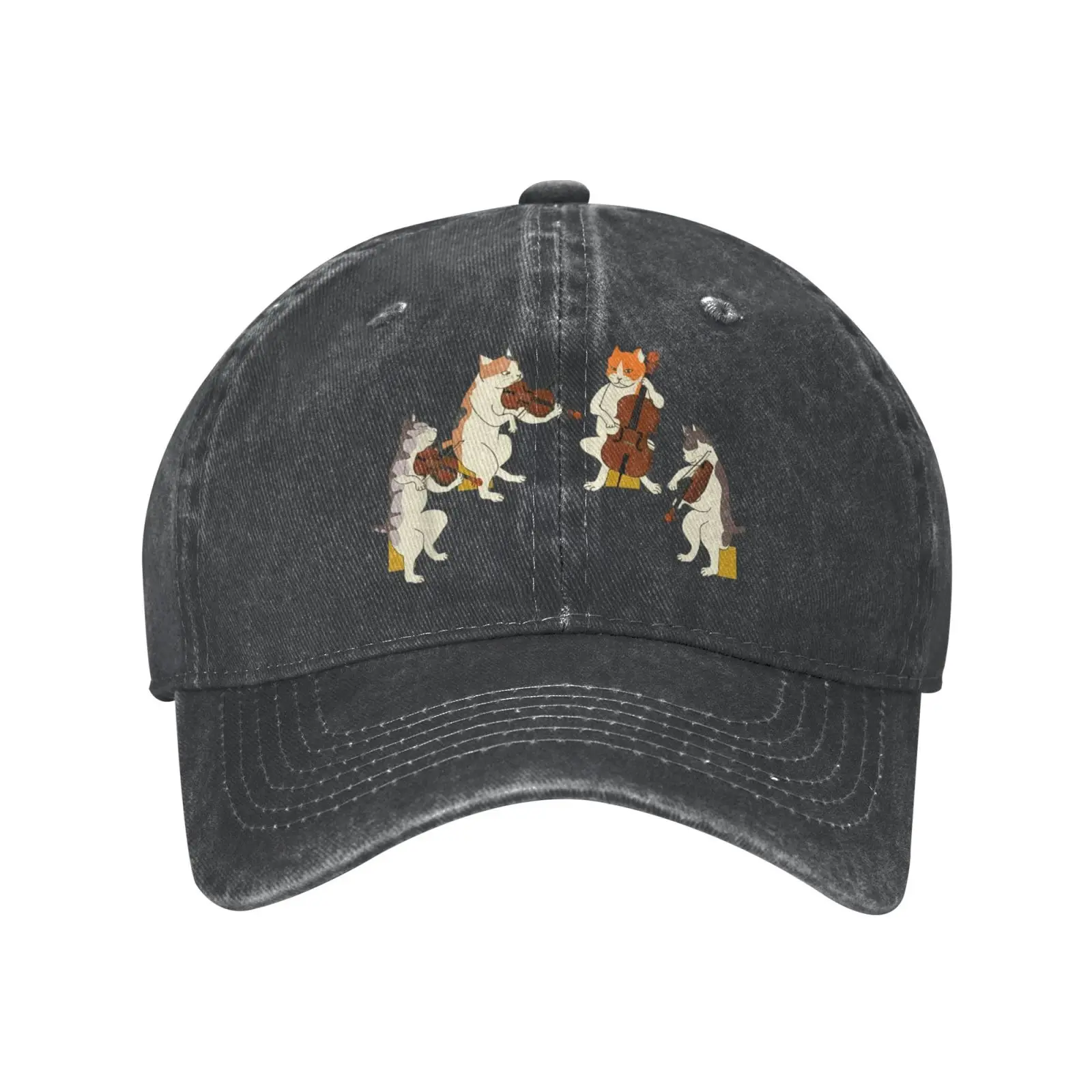 

Бейсболка для мужчин и женщин, уличная Кепка с рисунком кошки, скрипки, в стиле хип-хоп, пляжная кепка для девушек