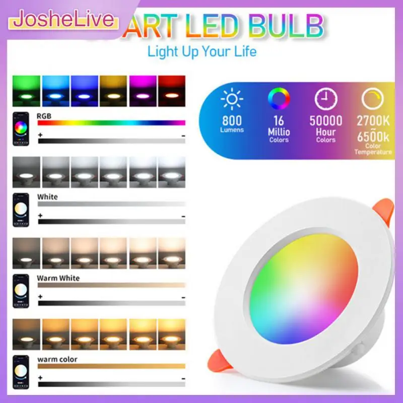 

Smart Life Spot Led Lamp Timer Seting Voice Control Rgb Downlight Works With Alexa Google Home Recessed Round Light Smart Home