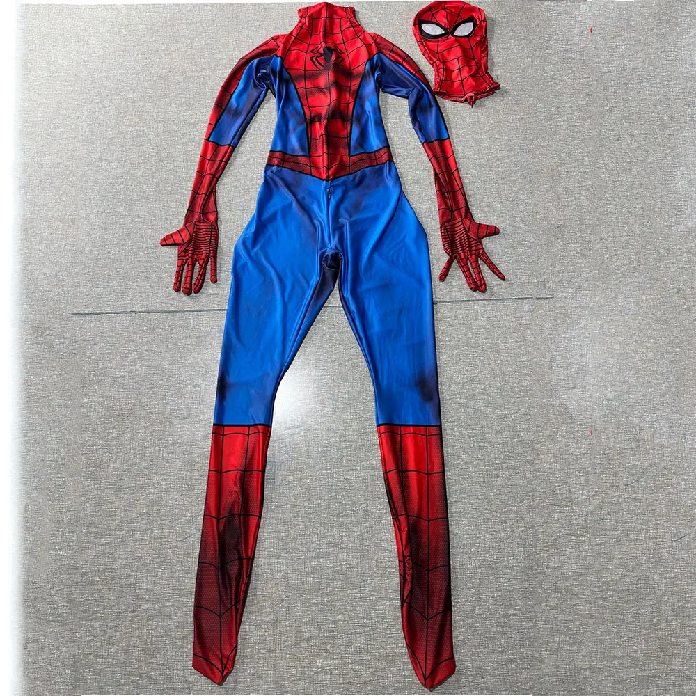 Классический мужской косплей-костюм паука с рисунком из драгоценных камней для