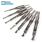 Спиральные сверла из быстрорежущей стали 6  22 мм, набор инструментов для деревообработки, набор резцов для резки квадратного шнека, набор резцов для удлинения квадратного отверстия