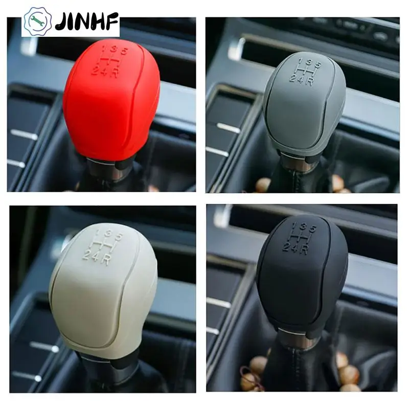 Silicone Car Gear Head Shift Knob Cover Gear Shift Non Slip Grip Grip Handle Case Wear-resistant Gear Rod Cover Handbrake Cove