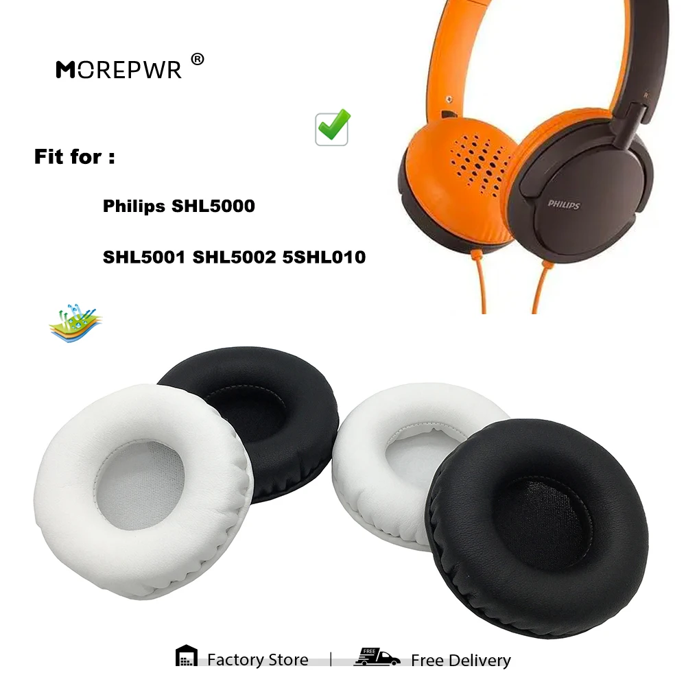 

Morepwr New Upgrade Replacement EarPads for Philips SHL5000 SHL5001 SHL5002 SHL5010 Headset Parts Leather Cushion Velvet Earmuff