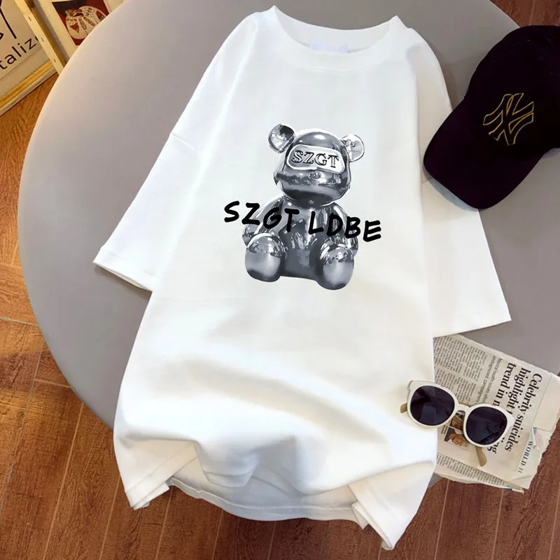 

Футболка женская с коротким рукавом и круглым вырезом, большого размера