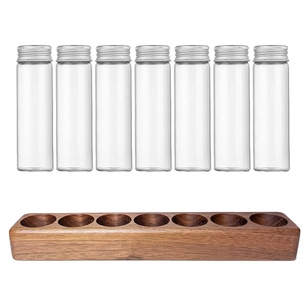 

Display Shelf Coffee Beans Rack Storage Jar Clear Test Tube Glass Bottle Transparent Bottles