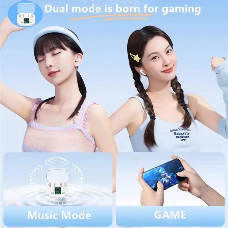 Беспроводные наушники-вкладыши T6 TWS Bluetooth-наушники с микрофоном шумоподавлением