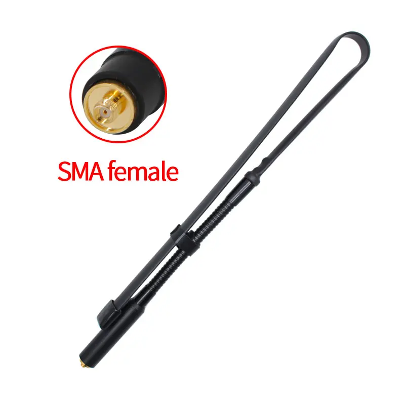 For Walkie Talkie Baofeng UV-5R UV-82 888S Gooseneck CS Tactical Antenna SMA-Female Dual Band VHF UHF 144/430Mhz Foldable