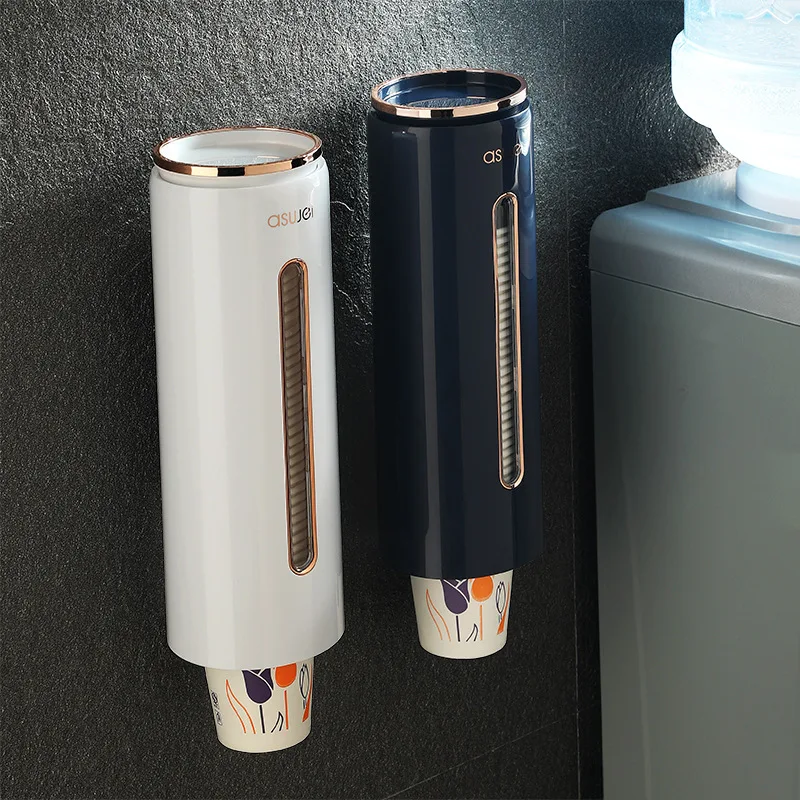 

Cup Dispenser Holder Wall Mounted Automatic Disposable Cup Storage Rack Organizer Water Dispenser Cup Holder