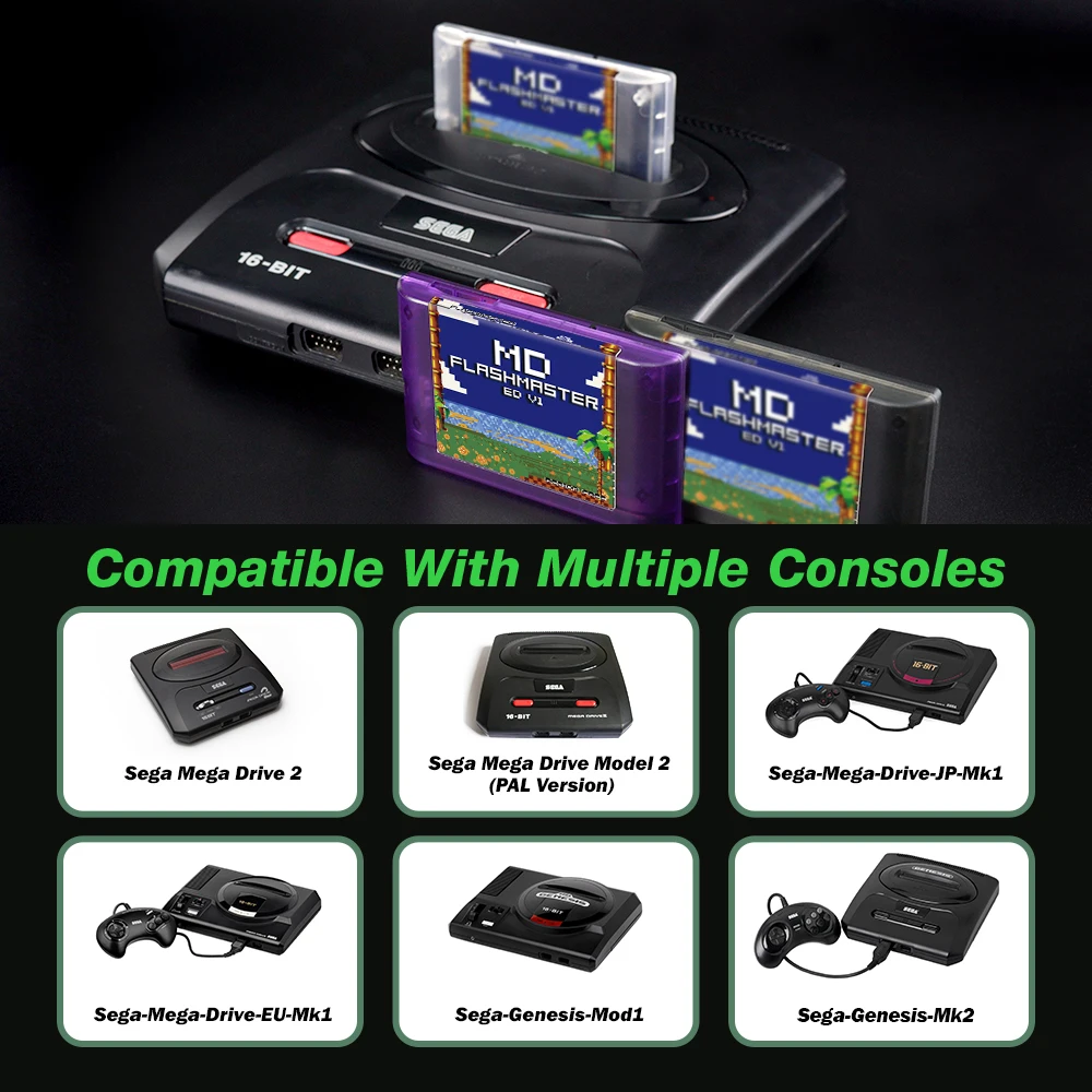 Фото Mega Drive V1 4000 в 1 с TF-картой 8 ГБ, игровая карта MD для игровой консоли системы SEGA Genesis Mega Drive Master №3