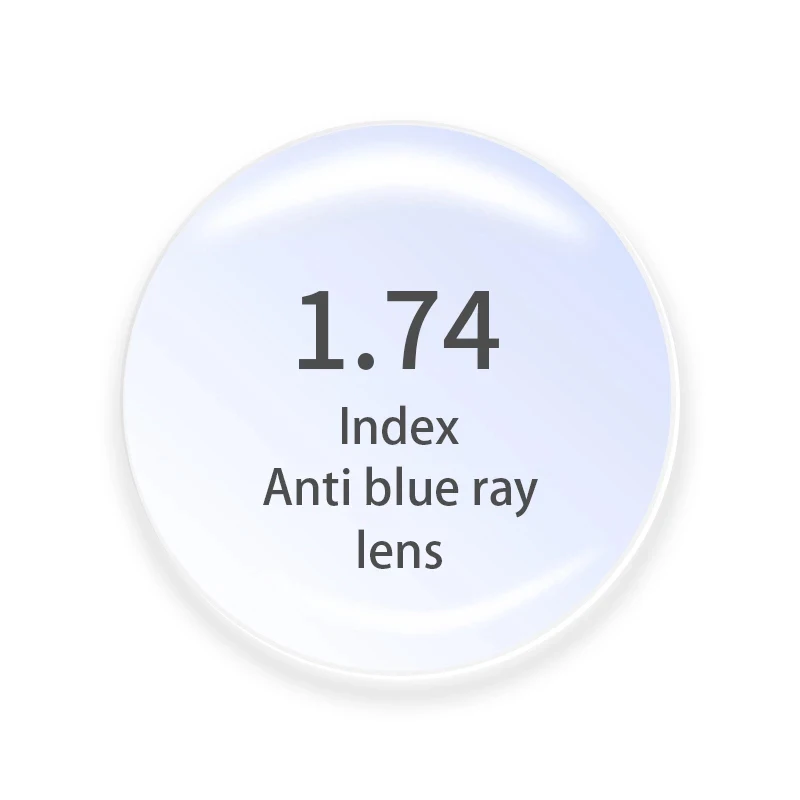 

1.74 Index Anti-Blue Ray Prescription Lenses Aspherical Computer Professional Lenses Anti-Radiation Optical Myopia Hyperopia Len