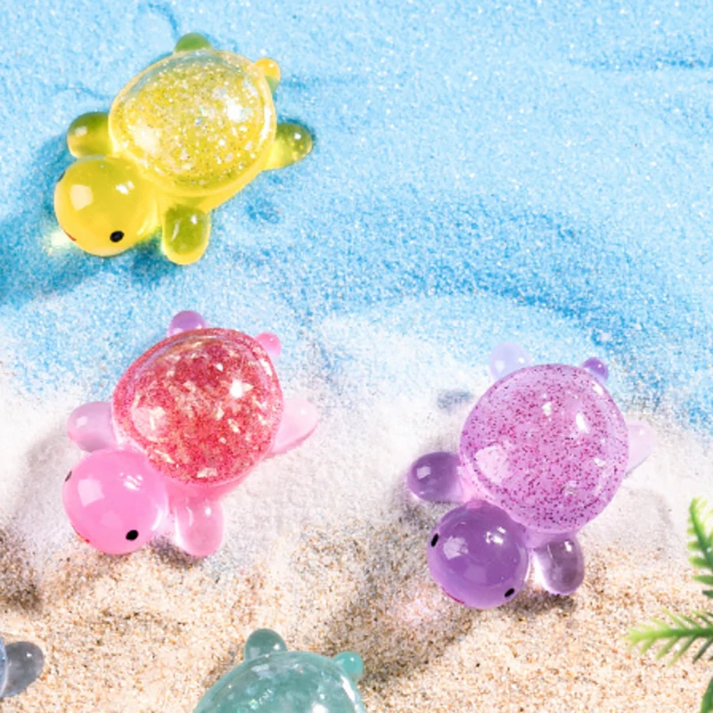 1 шт. аксессуары сделай сам мини-светящиеся в темноте черепахи украшения морская