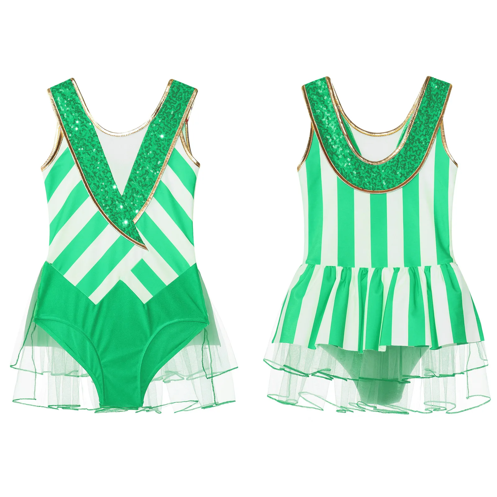 Рождественское праздничное платье для девочек балетный комбинезон