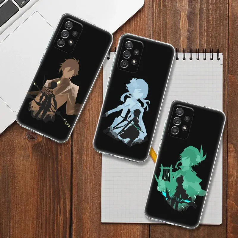 

Clear Case For Samsung Galaxy A53 5G A52 A23 A13 A12 A32 A33 A73 A41 Case Soft Phone Cover Classic Anime Genshin Impact Game Art