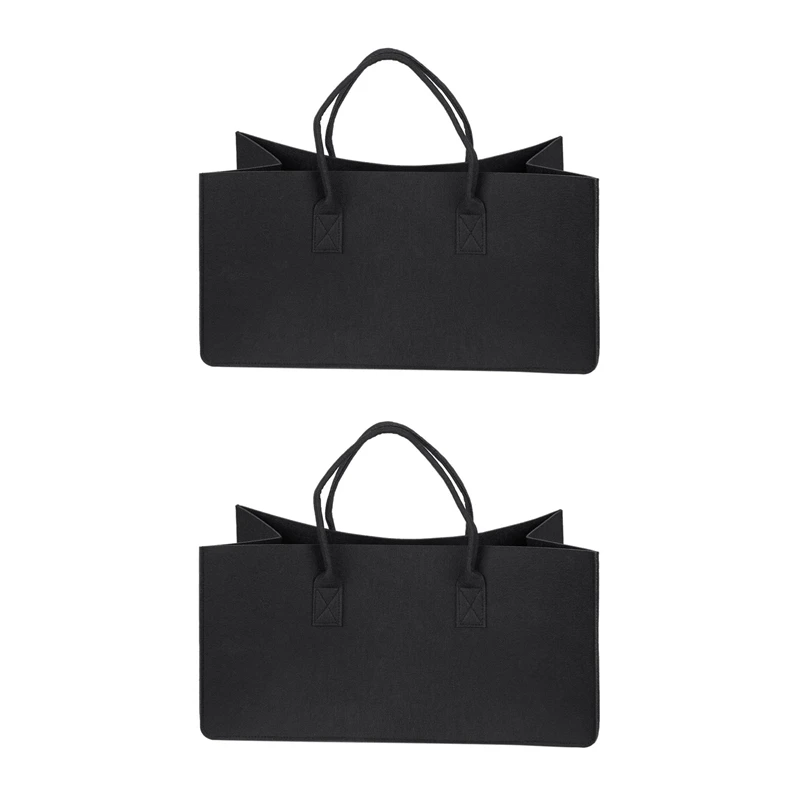 

ASDS-2X Felt Bag Fireplace Wooden Bag Felt Basket Fire Wood Pocket Firewood Basket Basket Felt Newspaper Newspaper Basket