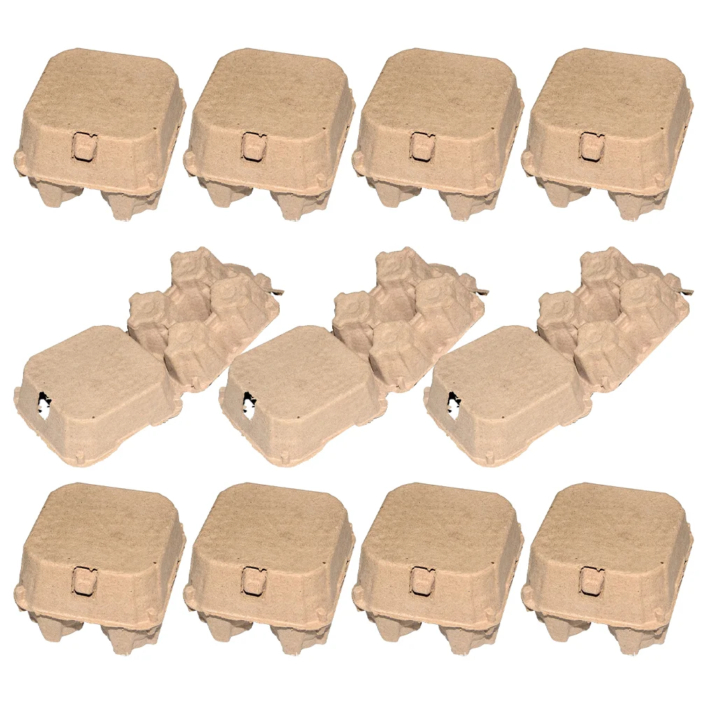 

Egg Cartons Bulk Lid Organizer Blank Cardboard Fridge Holder Paper Pulp Container Containers