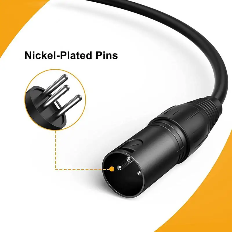

Good Contact Performance Hifi Audio Card Adapter Cable Xlr Male To Dual Xlr Female Balanced Connection Noise Reduction Hifi