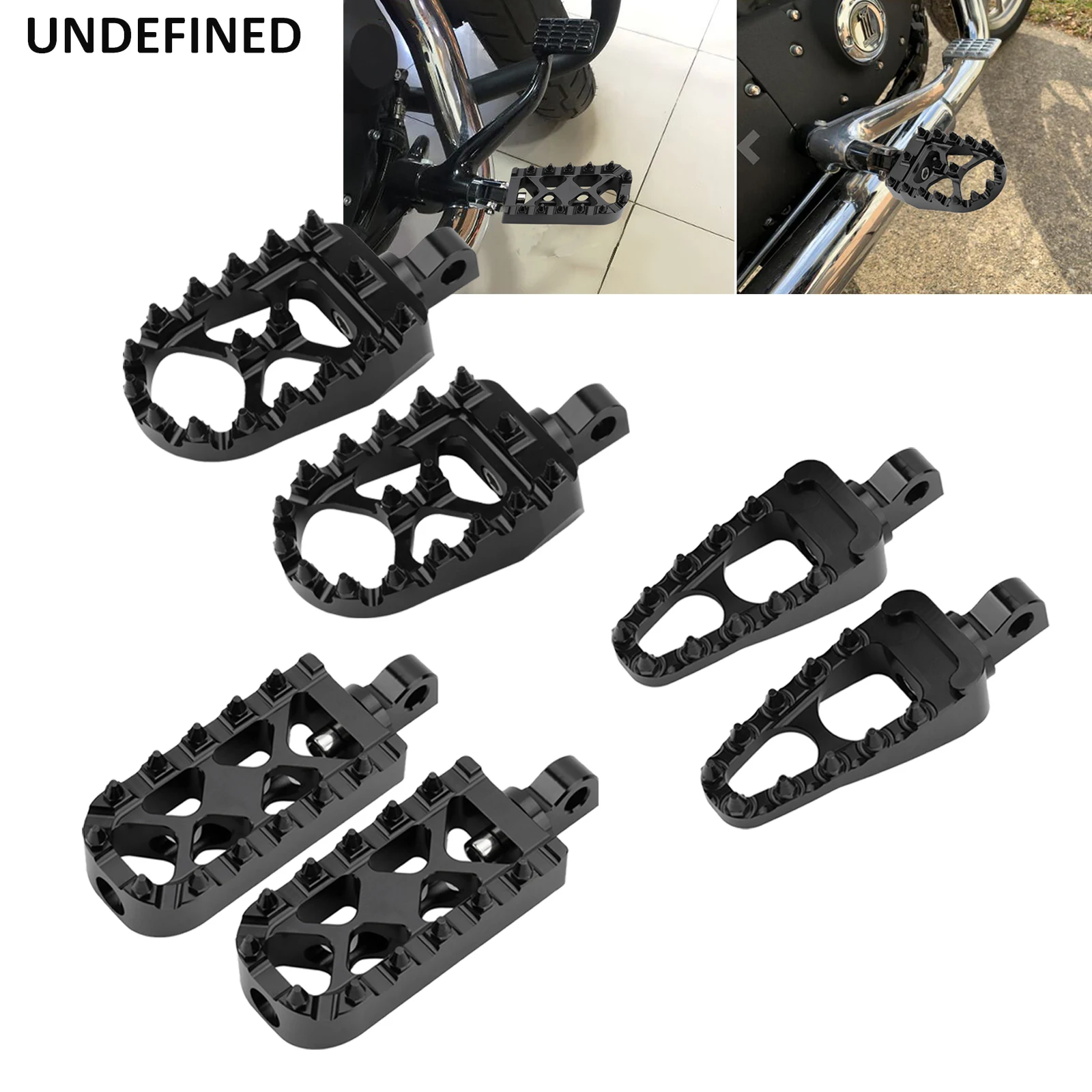 

Motorcycle Foot Pegs Rest Pedals MX Offroad Footrests Black For Harley Dyna Sportster XL 883 Wide Glide Fat Boy Bobber Chopper