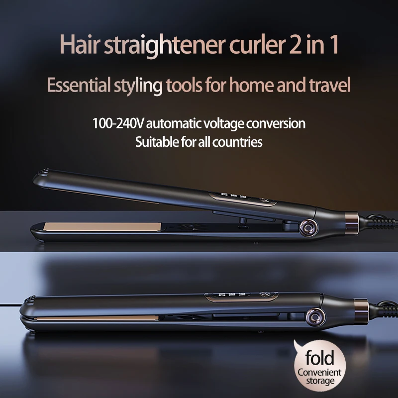 Необходимый выпрямитель для дома и в дороге завивки 2-в-1 автоматический