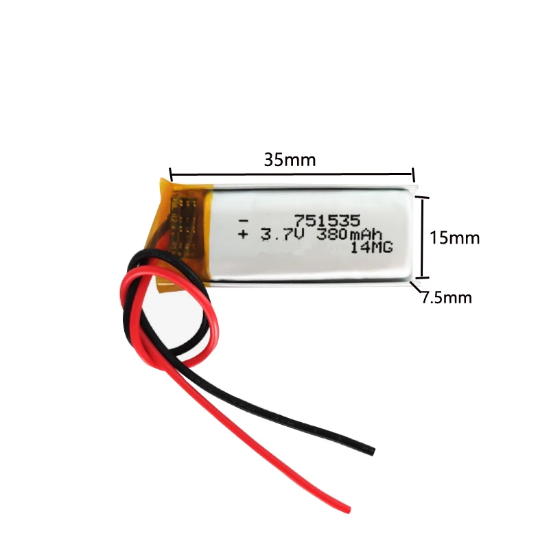 

701535 380mah Rechargeable 3.7v Lithium Polymer Li-Ion Battery For Sound Recorder Wireless Mouse Recording Pen