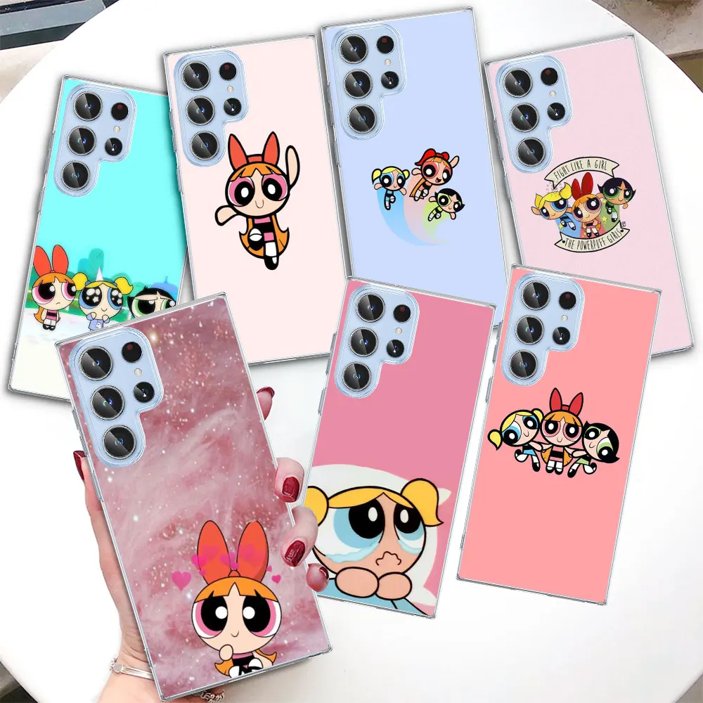 

Прозрачный чехол для Samsung Galaxy S23, S22, Ultra, S21, S20, FE, чехлы для телефонов из ТПУ, S10, 5G S9, S8 Plus, S10e, S7, чехол для девушек с героями мультфильмов