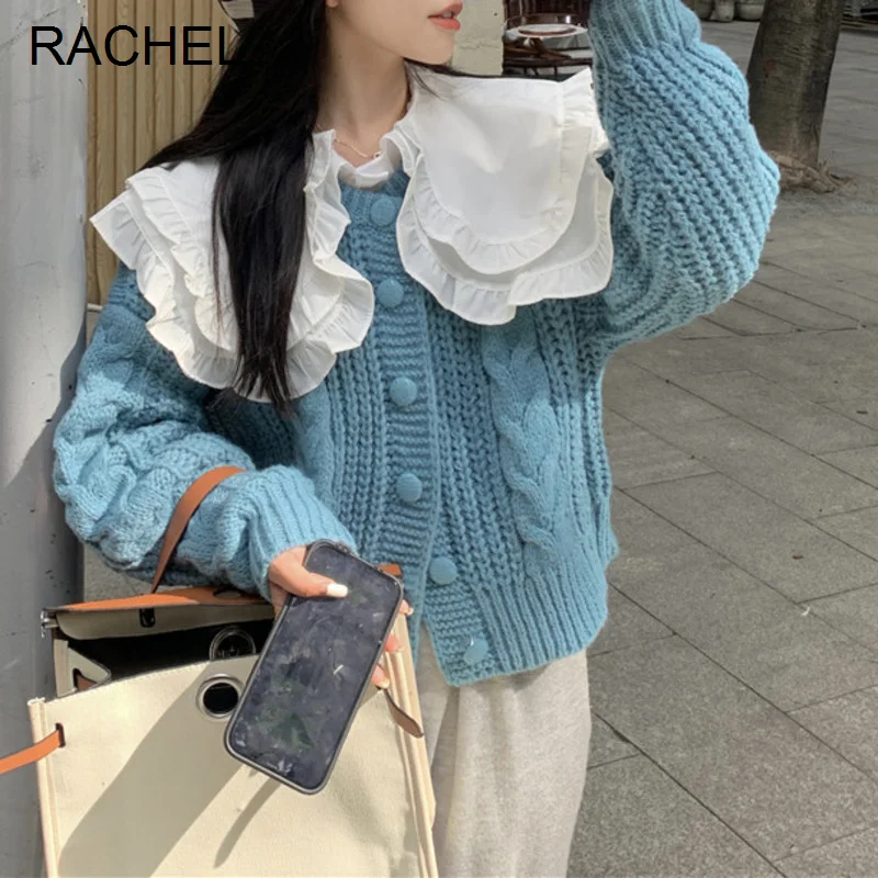 

Женский костюм из двух предметов, рубашка и свитер с воротником для детей старшего возраста, Осень-зима