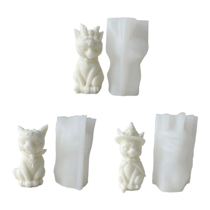 

E9LC 3-dimensional Candle Mold Shaped Craft Art Silicone Mold for Making Candle Handmade Soap Desktop Ornaments