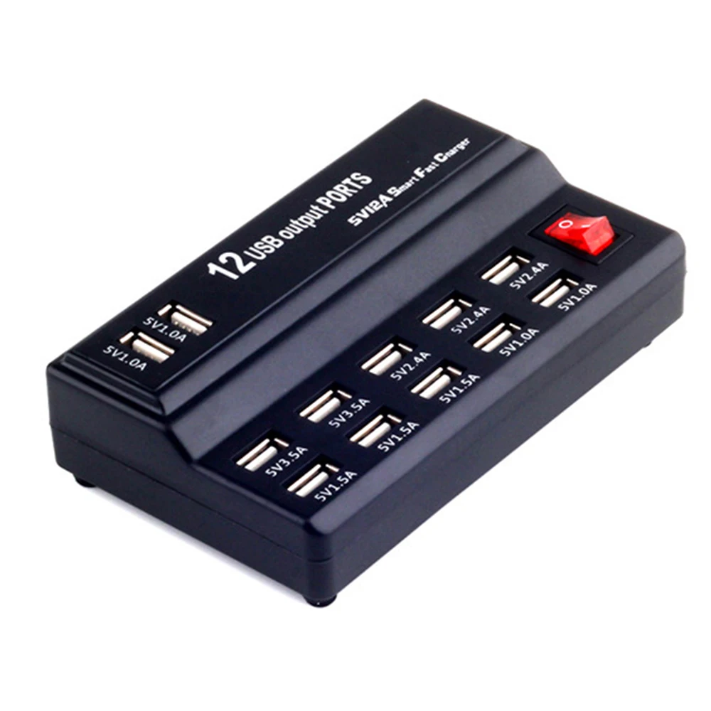 

Зарядное устройство с 12 USB-портами, 60 Вт