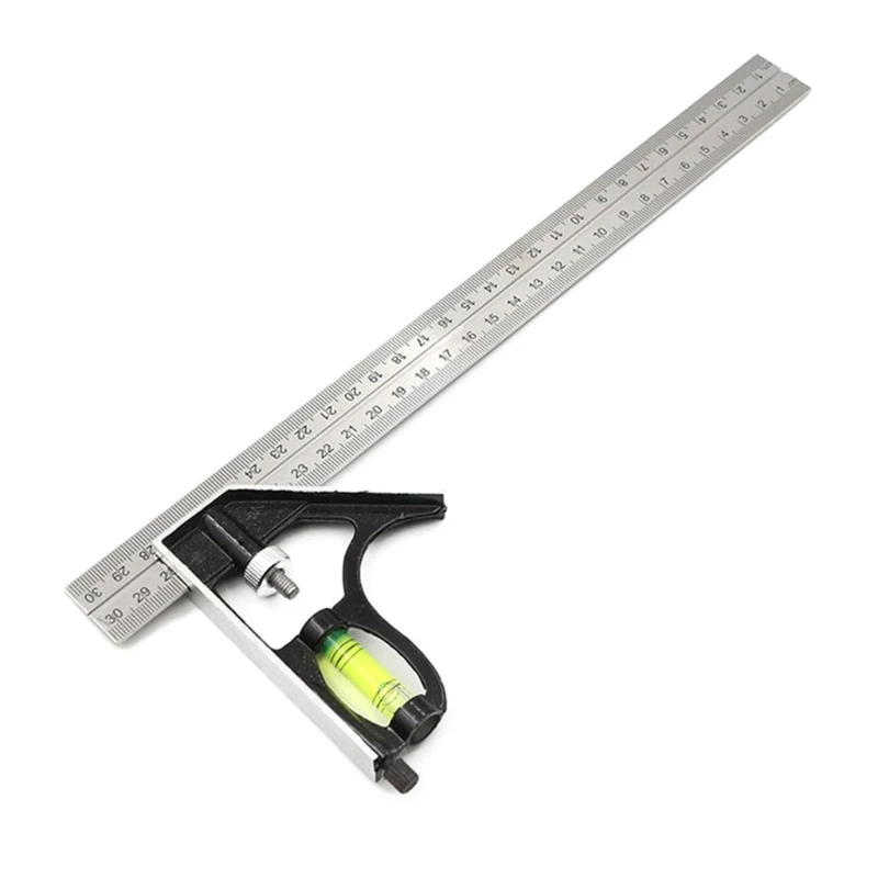 

Angle-Square Measuring Tools Combination Square 12" Combo Square Woodworking Tools Metal Ruler Framing Ruler Square Dropship