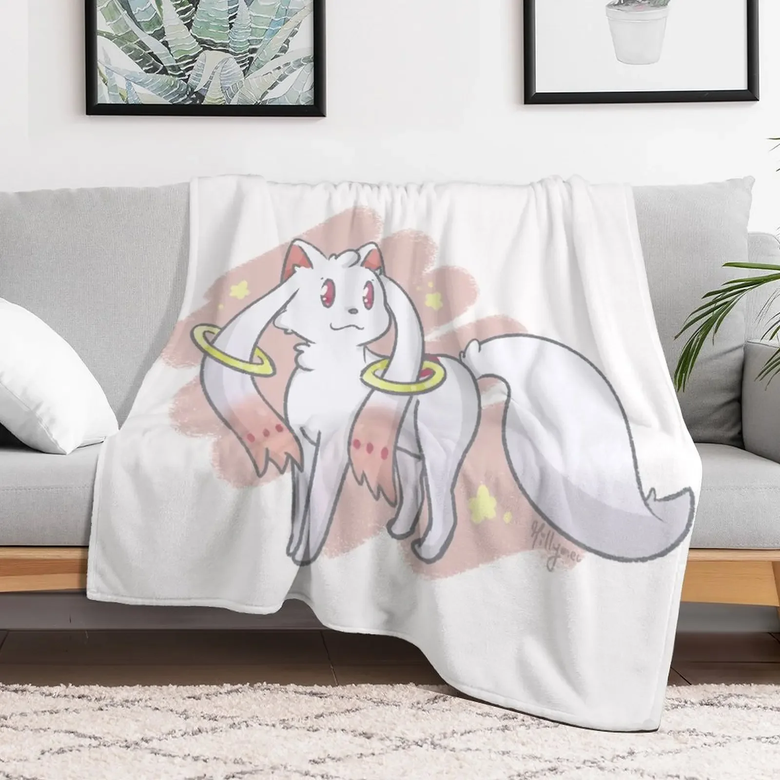 Kyubey - Madoka Magica тонкое одеяло для дивана