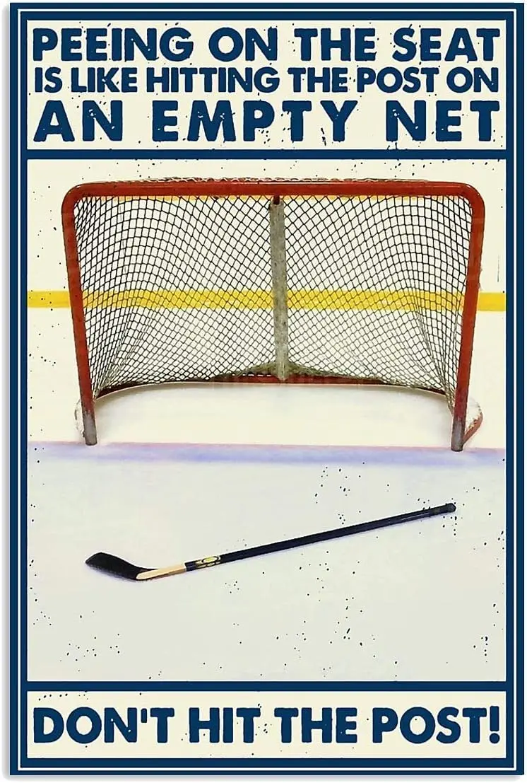 

Хоккейный вратарь, металлический жестяной знак, настенное украшение, постер, Не ударяйте дома, крыльца, клуба, бара, школы, офиса, кафе