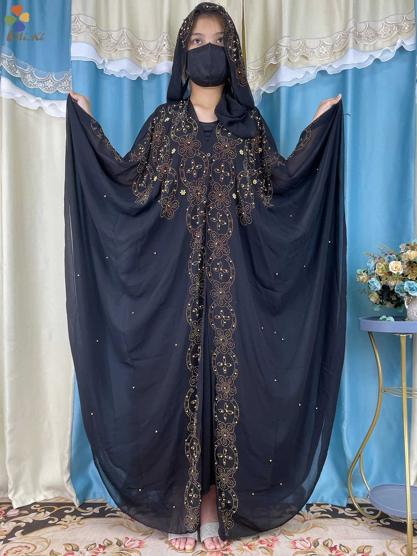 2023 New Muslim Open clothing Abaya Dubai Turkey Muslim Women Kaftan Diamond Luxury Cardigan Plus Size Boubou Islamic Clothing