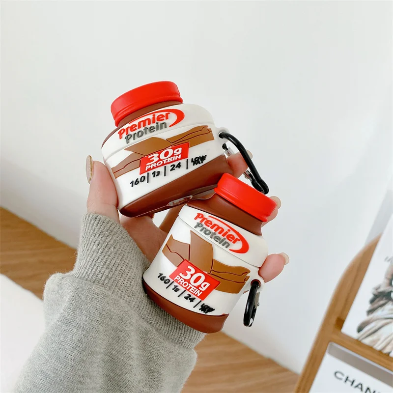 

3D chocolate drink bottle case for airpods 1 2 pro silicone wireless headphone protective cover for airpods pro case air pod 1 2