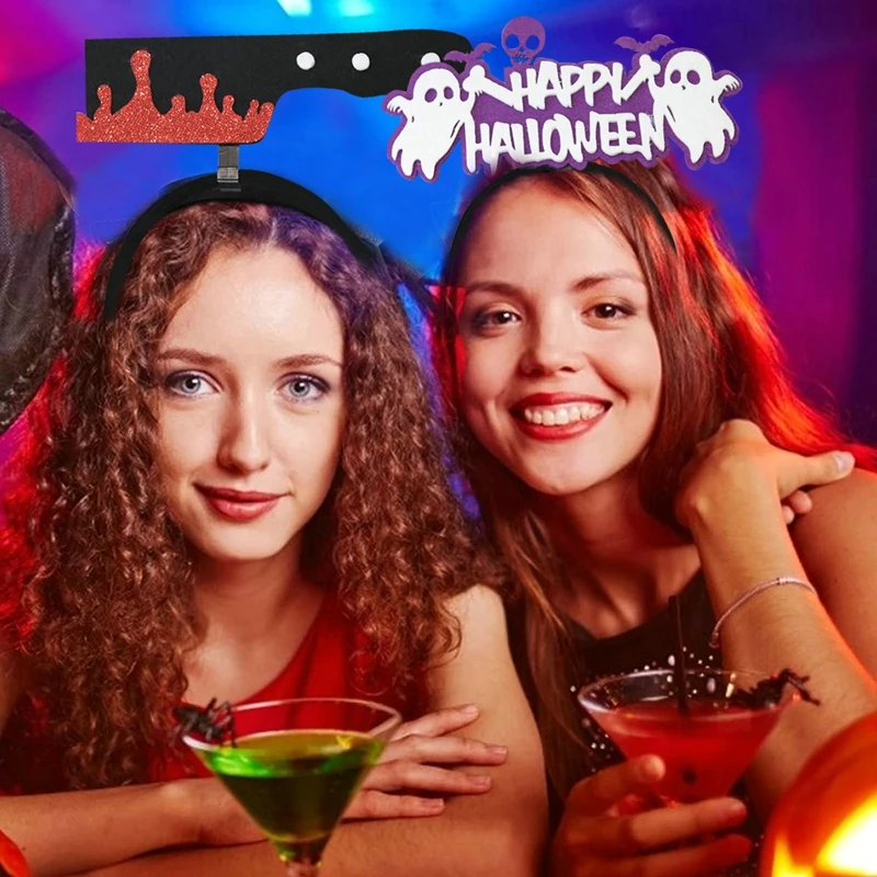 Обруч для волос с черной ведьмой на Хэллоуин длинная повязка голову из бычьего