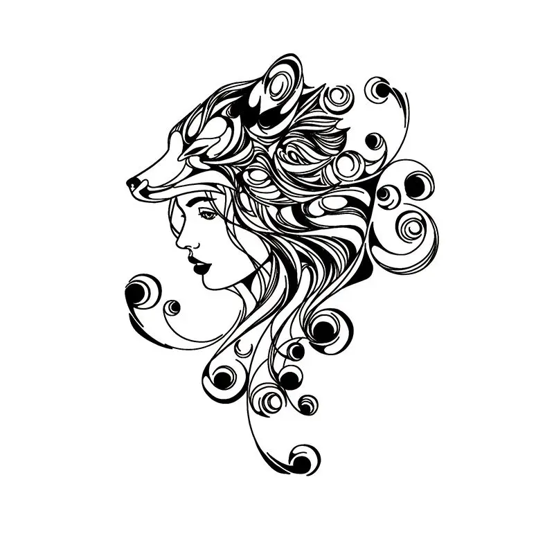 

Japanese Fox Mask Girl Juice Tattoo Stickers Anime Temporary Tattoo Y2K Fake Tattoos for Women Tatuaje Sticker Cheap Goods Cute