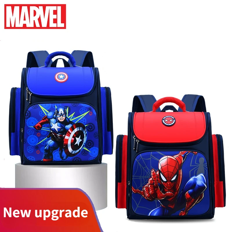 

Marvel Avengers Anime Backpack Child Cartoon Spiderman Captain America Backpacks Kindergarten Elementary School Students Bag