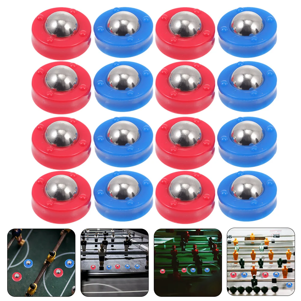 

16 Pcs Mini Accessories Tabletop Shuffleboard Football Game Supplies Funny Rolling Beads Balls Soccer Rollers Steel Child
