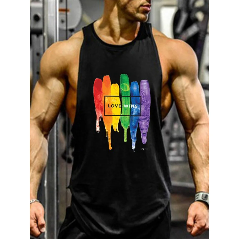 

Удобная майка с принтом потертостей Badassdude Rainbow Love Wins