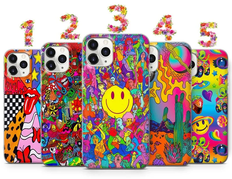 

Hippie phone case for iPhone 13 12 11 X Xs Xr 8 7 6 5 Se, Samsung S21 S20 S10 Note20, Huawei P40 P30 P20 P10